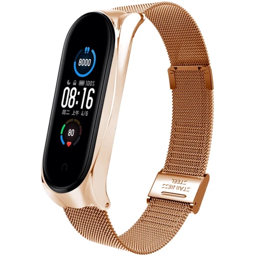 Ремешок BeCover Metal Band Rose Gold (709360) for Xiaomi Mi Smart Band 8: Тип Ремешок