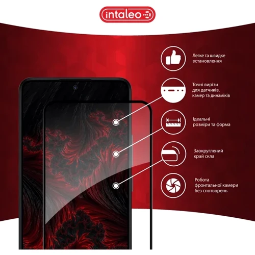 Intaleo Tempered Glass Full Glue Black для Xiaomi Redmi Note 14 4G: Матеріал стекло