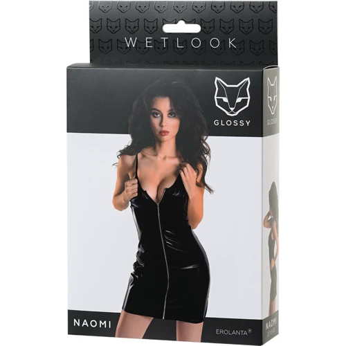 Платье Glossy Wetlook Naomi Вlack, S