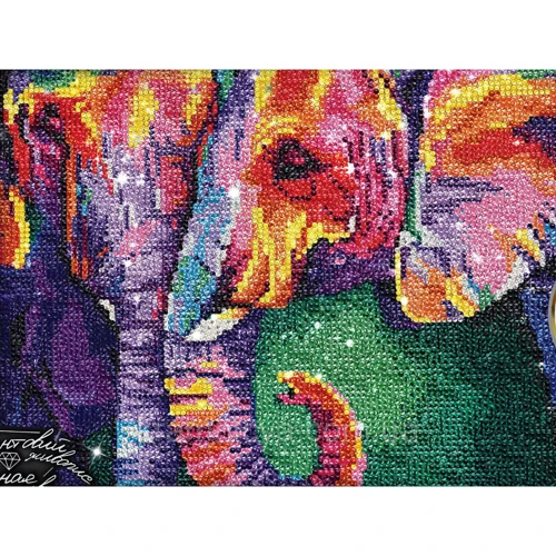 Алмазная мозаика Danko Toys Diamond Mosaic Слоны 30x40 см (DM-03-01,02,03,04,05...10)