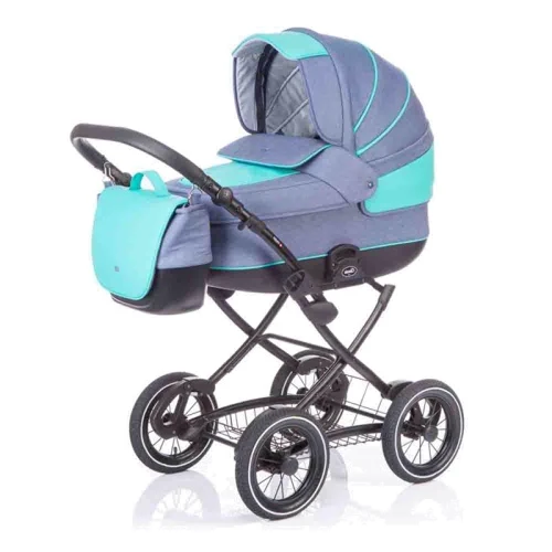 Универсальная коляска 3в1 ANEX CLASSIC C06 (jeans - mint eco-leather): Ширина шасси 58 см