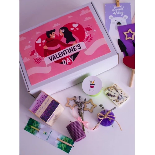 Подарочный набор Экокуб Be my Valentine Лавандовый сад
