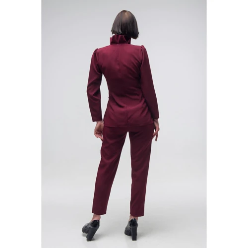 Костюм брючный FLFashion Этюд ТКЭ 2872 44 бордовый: Сезон Демисезон
