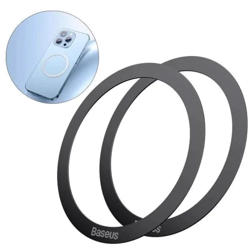 Держатель Пластина для MagSafe Baseus Halo Series Magnetic Metal Ring (2pcs) Black (PCCH000001) фото 6