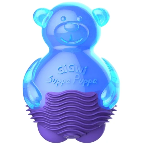 Игрушка для собак Мишка с пищалкой GiGwi Suppa Puppa синий 9 см (75035) фото 2