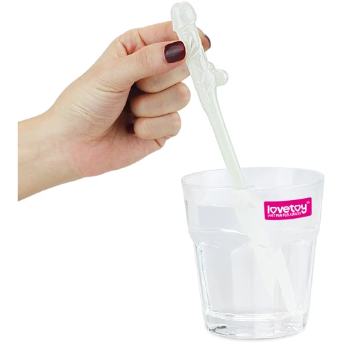 Трубочки для напитков LoveToy Jokes&Parties Glow In The Dark Willy Penis Straws, 9 шт.