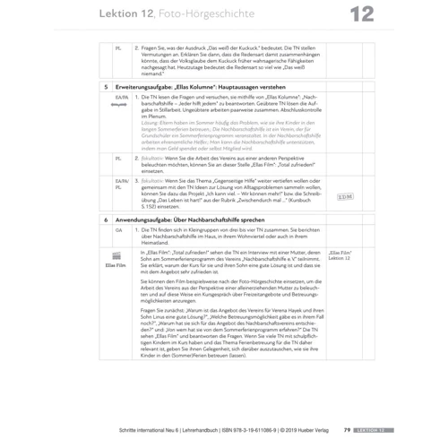 Schritte international Neu 6: Lehrerhandbuch: ISBN 9783196110869, 978-3-19-611086-9