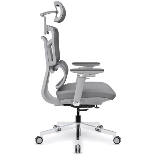 Кресло Mealux S4 Air Grey (арт. HF-S4 M/G): Оснащение Подлокотники, Подголовник, С колесиками, С крестовиной
