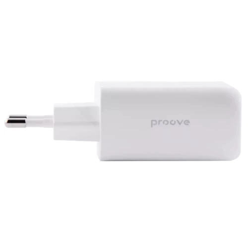 Зарядное устройство Proove Wall Charger USB-C+USB Silicone Power 45W White: Особенности Быстрая зарядка, USB-C, Power Delivery (PD)