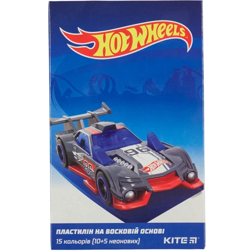 Пластилин восковой Kite Hot Wheels HW19-087, 15 цветов, 225 г