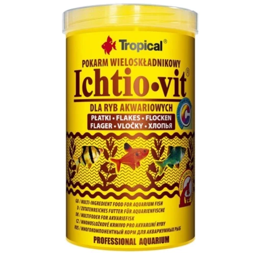 Основний корм для всіх видів риб, пластівці Tropical Ichtio-vit 250мл /50г (5900469770047)