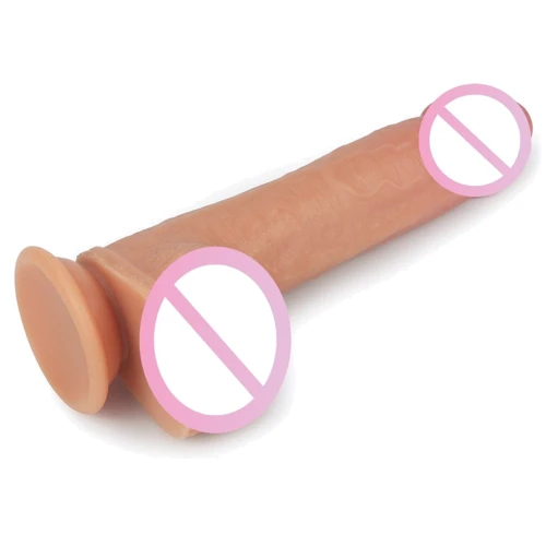 Вибратор с ротацией и подогревом LoveToy Dual-Layered Silicone Nature Cock Anthony 8.5" Flesh