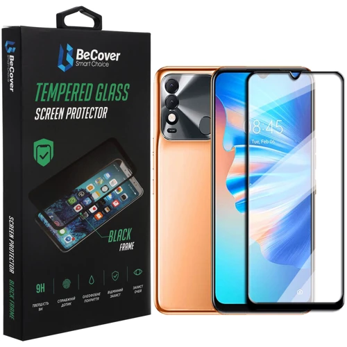 Аксессуар для смартфона BeCover Tempered Glass Black for Tecno Spark 8T (707328)