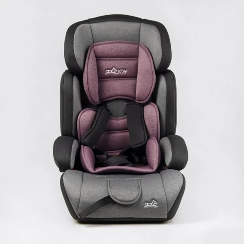Автокресло JOY VL группа 1/2/3 от 9-36 кг - серо-розовый: Внутренние ремни трехточечные, с мягкими накладками