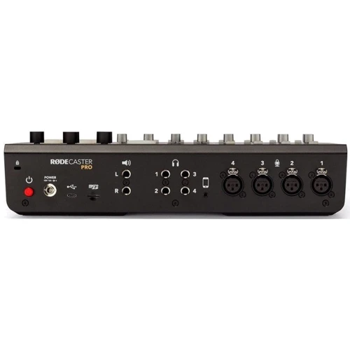 Микшерный пульт Rode Caster Pro: Аналоговые выходы 2 x 1/4"; 4 x 1/4" (наушники); 1 x 1/8"