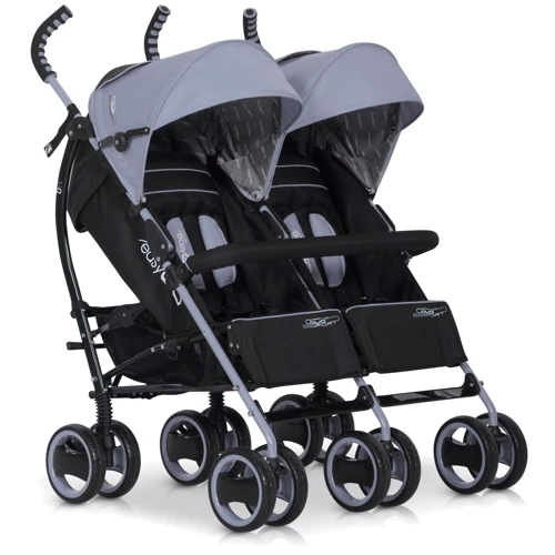 Прогулочная коляска для двойни EASY GO COMFORT DUO grey fox