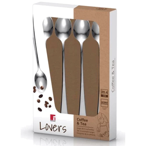 Набір ложок для латте Bergner Coffee & tea lovers 4 предмети (BG-46105-MM)