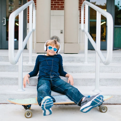Детские солнцезащитные очки Babiators Wicked White Blue Lenses (7-14 лет) фото 6