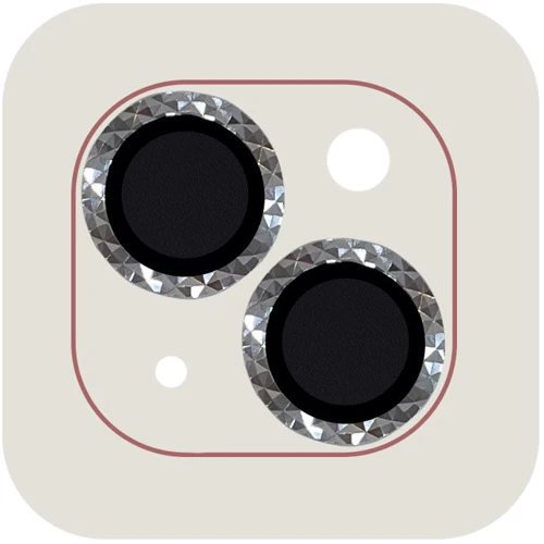 Защитное стекло для iPhone Epik Metal Shine Silver for Camera iPhone 15 / 15 Plus