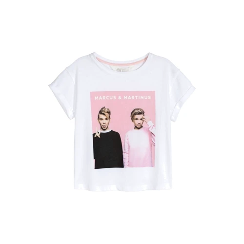 Футболка H&M 7Z5899756 98-104 см белая