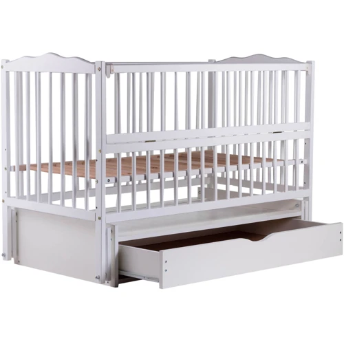 Кровать Babyroom Веселка маятник, ящик, откидной бок DVMYO-3 бук белый (622152)