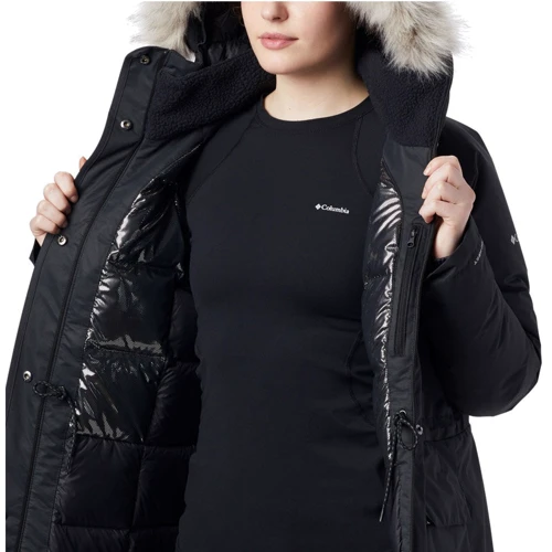 Парку Columbia South Canyon™ Down Parka 1859801-010 44 чорна зимова з капюшоном та хутром: Тип застібки На молнии