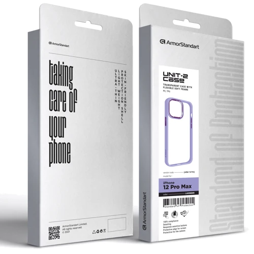 Чехол для iPhone ArmorStandart UNIT2 Case Lavender for iPhone 12 Pro Max (ARM74793): Тип чехла накладка на заднюю часть