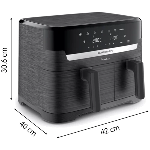 Фритюрница Moulinex Dual Easy Fry EZ901H20: Материал корпуса металл / пластик