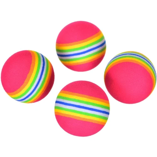 Мяч Trixie радужный для кошек 3.5 см 4 шт. (4011905040974)