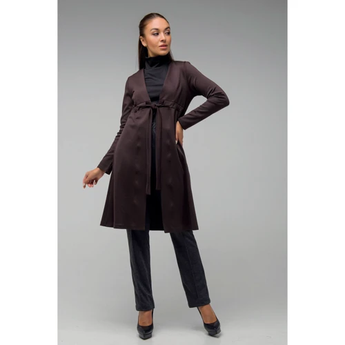 Кардиган FLFashion Шаде СКШ2664 46 коричневый: Длина рукава Длинный