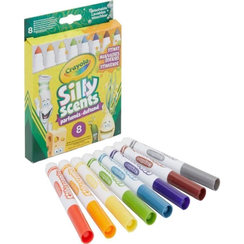 Набір фломастерів Жартівник CRAYOLA Silly Scents Washable з ароматом 8 шт (256346.012): Тип Смываемые