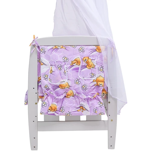 Комплект постільної білизни Qvatro Gold RG-08 бузковий (ведмежа лежить, бджілки) (626144)