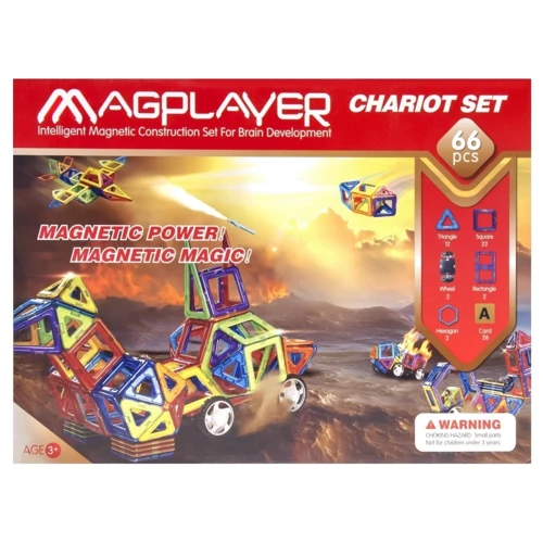 Магнітний констуктор MagPlayer 66 ед. (MPA-66): Рекомендований вік від 3 років