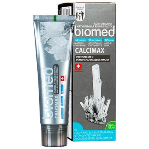 BioMed Calcimax Укрепляющая зубна паста "Кальцімакс" 100 g: Призначення Зміцнення емалі, Відбілювання, Очищення