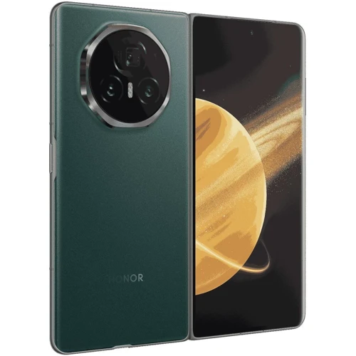 Смартфон Honor Magic V3 12/512GB Green: Камера Тройная 50 Мп (f/1.6) + 50 Мп (f/3.0) + 40 Мп (f/2.2) / LED вспышка / HDR / Панорама / Двойная фронтальная 20 Мп (f/2.2) (на внутреннем экране) + 20 Мп (f/2.2) (на внешнем экране)