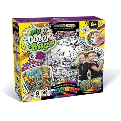 Комплект креативного творчества Danko Toys "My Color Bag" mCOB-01 сумка-раскраска мини (mCOB-01-04)