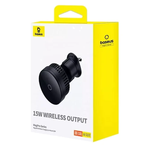 Держатель Baseus Car Holder Wireless Charger MagPro Series Magnetic Qi2 15W Black (C40164100121-01) фото 9