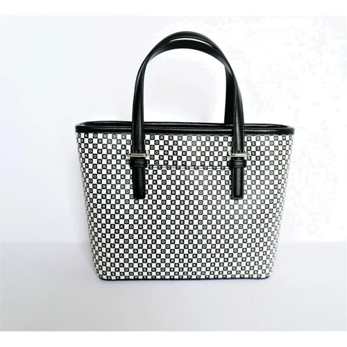 Женская сумка тоут Michael Kors черно-белая (194900059906): Тип ручки Со съемным ремнем, Плечевой ремень, Длинная ручка, С двумя ручками