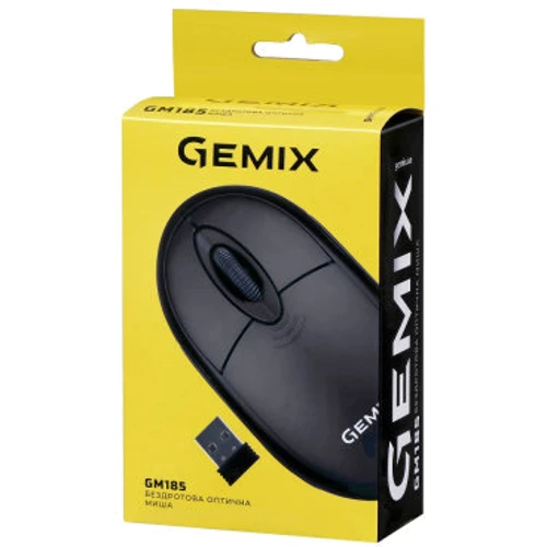 Мышь Gemix GM185 Wireless Black (GM185Bk): Длина кабеля нет