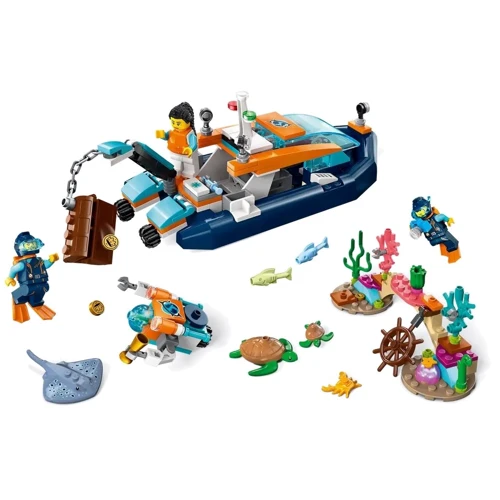 Конструктор LEGO City Лодка для дайвинга Explorer (60377): Рекомендуемый возраст 5+