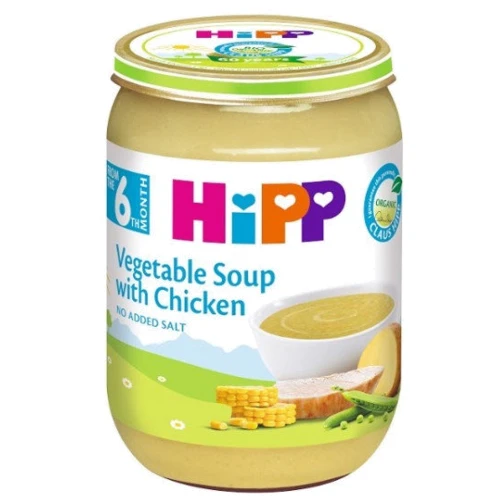 Пюре HIPP Овочевий суп з куркою 190гр (9062300114789)