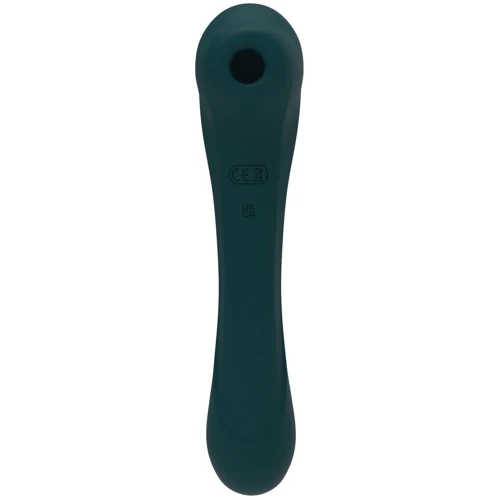 Вибратор и вакуумный клиторальный стимулятор 2-в-1 Alive Quiver Teal обновленная модель