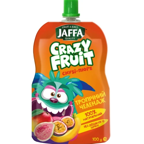 Пюре-смузи Jaffa Манго, банан, гуава с маракуей 100 г (4820192262002)