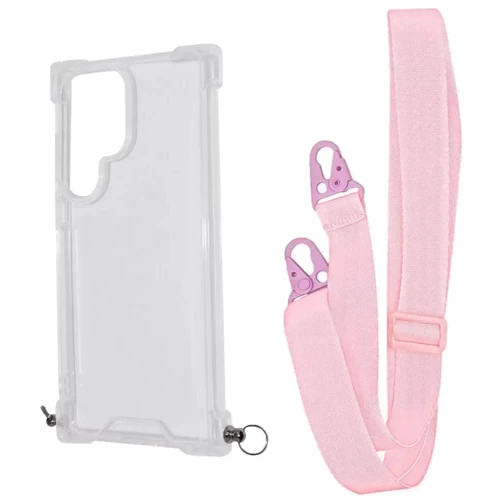 Чехол для телефонов WAVE Clear Case with Strap Pink Sand for Samsung S918 Galaxy S23 Ultra