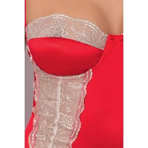 Сексуальный пеньюар Passion LORAINE CHEMISE red XXL/XXXL