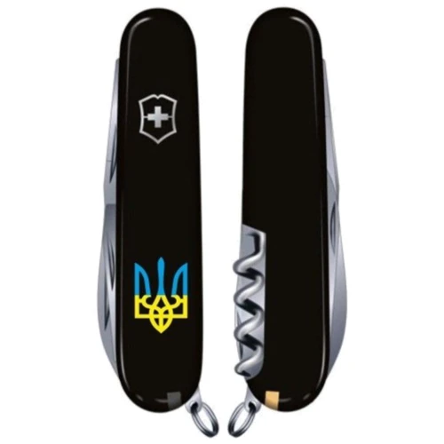 Мультитул Victorinox Climber Ukraine 91мм/14 функций/черный /Трезубец сине-желтый (1.3703.3_T0016u): Тип мини-мультитул