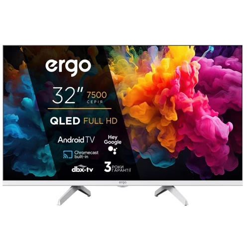 Телевізор Ergo 32JFQ7510: Тип QLED-телевізори