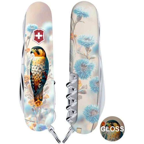Мультитул Victorinox HUNTSMAN UKRAINE Шляхетний Сокіл (Vx13713.7_T3260pw): Кількість функцій 15