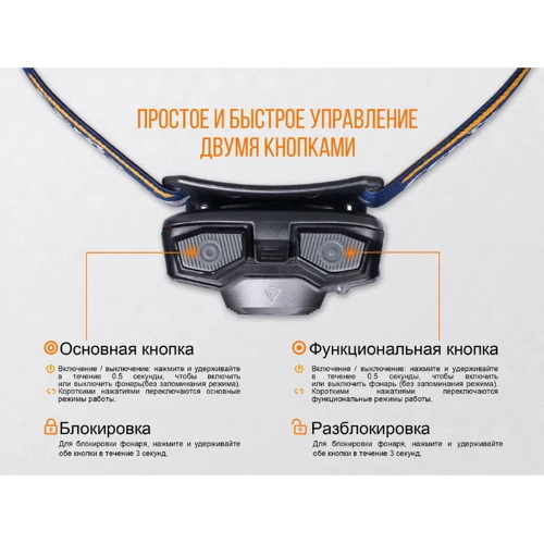 Фонарь Fenix HL30 (2018) Cree XP-G3 серый (HL30GY2018): Элементы питания 2хАА