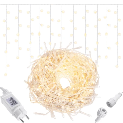 Гирлянда Springos бахрома уличная 20 м 500 LED теплый белый (CL0501) фото 6